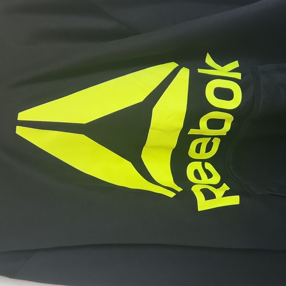 Reebok Hoodie/ Sweatshirt Black and neon green - Picture 2 of 7